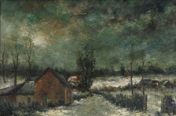 Hubertus Frissen (1892-1982) - Winters landschap, Antiek en Kunst