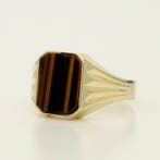 Ring - 14 karaat Geel goud - Tijgeroog, Nieuw