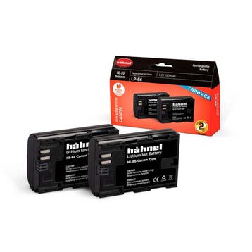 Hähnell HL-E6n Canon Type Twin Pack met garantie, Audio, Tv en Foto, Accu's en Batterijen, Ophalen of Verzenden, Gebruikt
