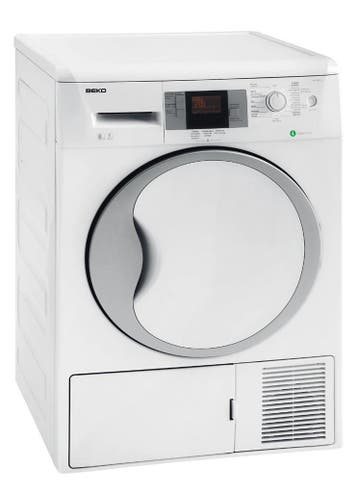 Beko DPU8360X - Warmtepompdroger - 8 kg - 65 dB -, Ophalen of Verzenden, Zo goed als nieuw, Voorlader, 85 tot 90 cm