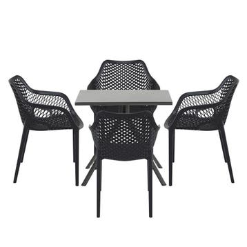 Garden Impressions Air XL tuinset 5-delig zwart - Rimini, Verzenden, Nieuw