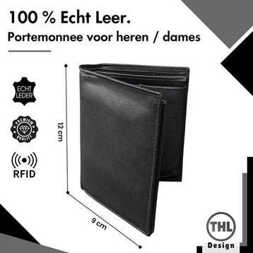 THL Design Portemonnee Heren Portefeuille Heren / Dames, Overige merken, Verzenden, Zwart, Nieuw