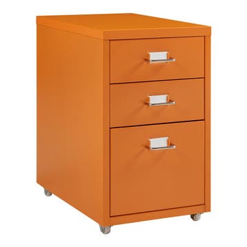 Kantoorkast Kökar op wielen 48x28x41 cm oranje [en.casa], Verzenden, Nieuw