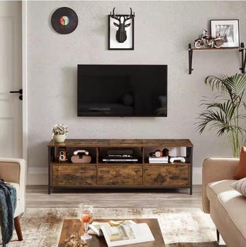 Industrieel TV-Lowboard 147×40×50 cm –3 Laden en Open Vakken, Huis en Inrichting, Kasten | Overige, Verzenden, Nieuw