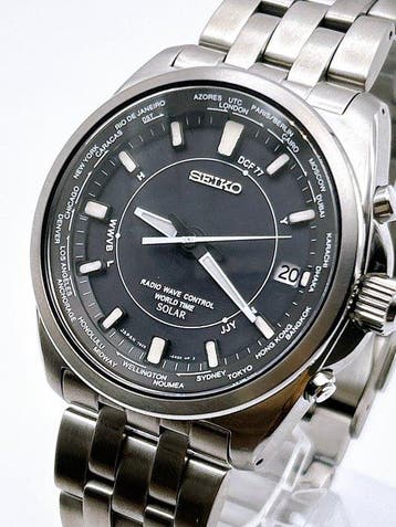 Seiko - Radio Wave Control World Time Solar - Zonder
