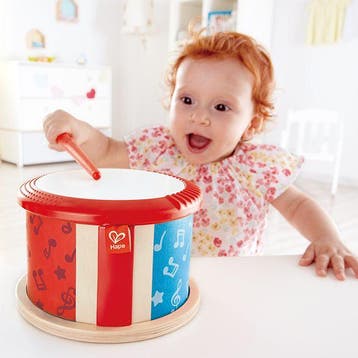 Hape Dubbelzijdige trommel speelgoe van €23,99 voor €21,59, Ophalen of Verzenden, Nieuw
