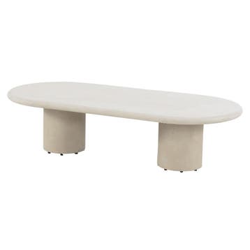Hampton lounge tuintafel ovaal mortex beige 140x65xH35 cm 4, Ophalen of Verzenden, Nieuw