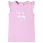 vidaXL Kindershirt met ruches aan de mouwen 116 lila, Verzenden, Nieuw