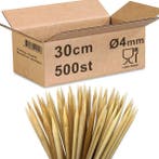 Bamboe prikkers 30cm Ø4mm rond met punt Foodgrade 500 stuks, Ophalen of Verzenden, Overige typen