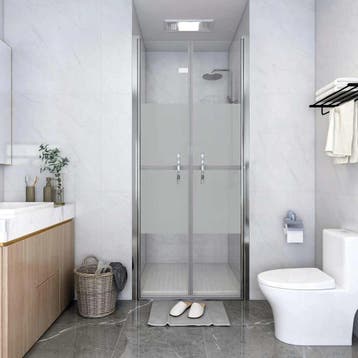 vidaXL Douchedeur 76x190 cm ESG halfmat, Verzenden, Nieuw