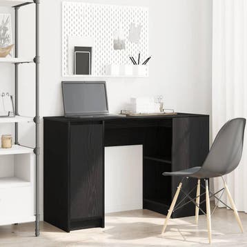 vidaXL Bureau 120x42x76 cm spaanplaat zwart eikenkleurig, Verzenden, Nieuw