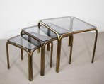 Set bijzettafels (3) - Messing, Glas