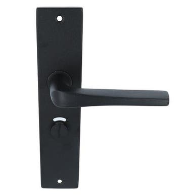 Deurklink Basis Wig Massief zwart Op langschild WC63/8, Verzenden, Nieuw