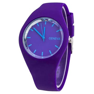 Fako - Horloge - Geneva - Siliconen Ultra - Paars, Verzenden, Nieuw