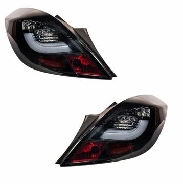 LED Achterlichten Rood/Smoke Opel Corsa D 3 Deurs PA079, Auto-onderdelen, Nieuw, Opel