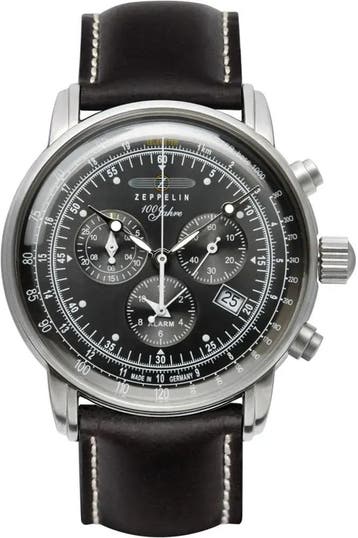 Zeppelin 7680-2 100 Jahre Zeppelin heren horloge, Overige merken, Staal, Verzenden, Polshorloge