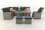 VDG - Lounge/diningset San Marino - Paloma grijs + tuinstoel, Verzenden, Nieuw, Wicker, Loungeset