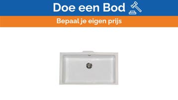 Bieden: Scarabeo Ceramic Undermount Sink 50cm White - Durab, Ophalen of Verzenden, Nieuw