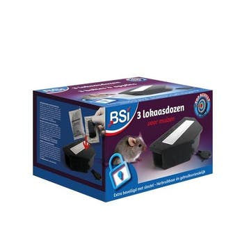 Muizen lokdoos | BSI | 3 stuks, Verzenden, Nieuw