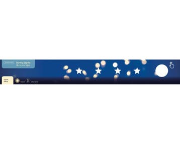 Stervormige micro led kerstverlichting, 95 cm, 20 lampjes,, Ophalen of Verzenden, Nieuw