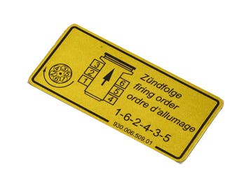 Ontstekingsvolgorde op sticker. Porsche 911 3.2 Carrera, Verzenden, Nieuw