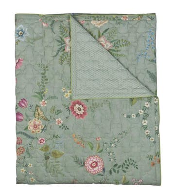 Pip Studio Everbloom Sprei - Groen - 260 x 260 cm, Nieuw