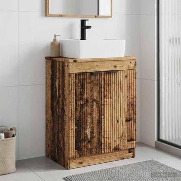 vidaXL Badkamermeubel met Wasbak Oud hout 54 x 35 x 83 cm, Verzenden, Nieuw
