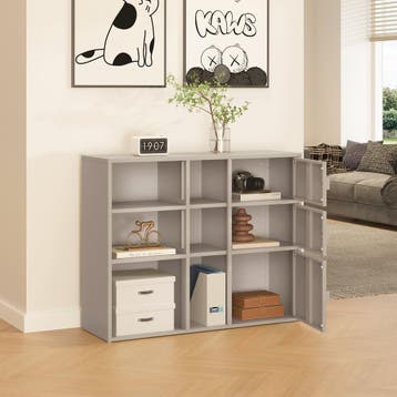Archiefkast Kliri 81x100x32 cm camel [en.casa], Verzenden, Nieuw in verpakking