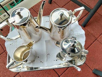 Sola / Hollandia - Koffie- en theeservies (7) - Verzilverd