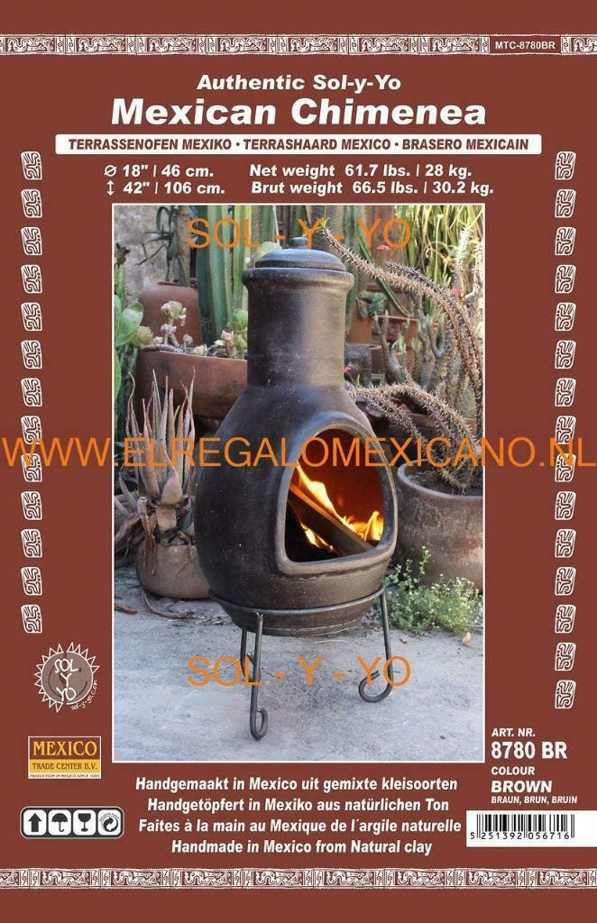 Sol-y-Yo Mexicaanse Tuinhaard 46 x 106 cm. in 3 kleuren, Tuin en Terras, Tuinhaarden, Nieuw, Ophalen of Verzenden