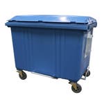 Afvalcontainer 4 wiel 1700 liter blauw met voetpedaal - voor, Zakelijke goederen, Kantoor en Winkelinrichting | Magazijn, Stelling en Opslag