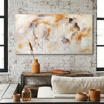 Monika Spiewak - Bull - Oil Painting Stretched On The Frame