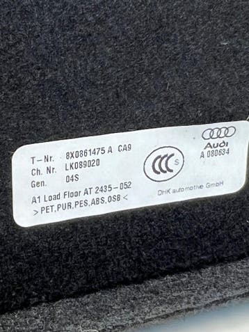 Audi A1 1.0 vloerplaat bagageruimte bj.2019 art.8X0861475A, Auto-onderdelen, Interieur en Bekleding, Gebruikt, Audi