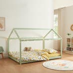 [en.casa] Kinderbed Cerro huisbed met bedbodem 120x200 cm mi, Verzenden, Nieuw