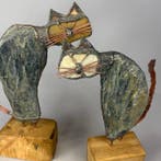 Jacek Drzymaa ( XX- XXI) - NO RESERVE - 2 BIG CATS- hand, Antiek en Kunst