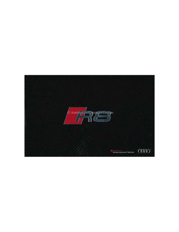 2015 AUDI R8 BROCHURE ENGELS, Boeken, Auto's | Folders en Tijdschriften, Audi