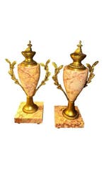 Urn - Marmer, Brons - Hoogte: 25 cm