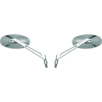 BikeMaster Oval Mirror Machined Arm w/10mm/Yam 10mm/HD, Ophalen of Verzenden