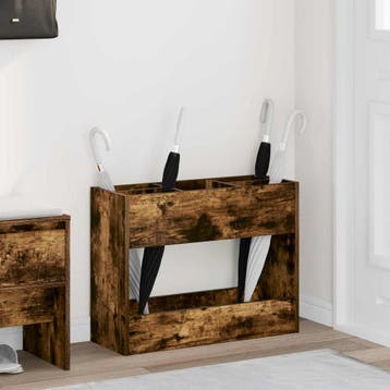 vidaXL Paraplu Standaard Gerookt eiken 65 x 24 x 50 cm, Verzenden, Nieuw