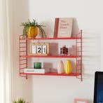Wandplank Strängnäs set van 2 verstelbaar 50x60x15 cm rood [, Huis en Inrichting, Verzenden, Nieuw