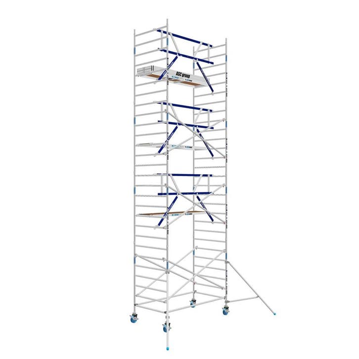 AGS Pro rolsteiger ASC 135 x 250 x 9,2wh enkelzijdig, Doe-het-zelf en Verbouw, Steigers, Rolsteiger of Kamersteiger, Nieuw, 5 meter of hoger