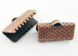 10 x Lint- of veterklemmen 10 x 7 x 5 mm – roodkoper kleu., Ophalen of Verzenden, Nieuw, Overige typen