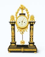 Portico klok Directoire - Verguld brons - 1750-1800 -