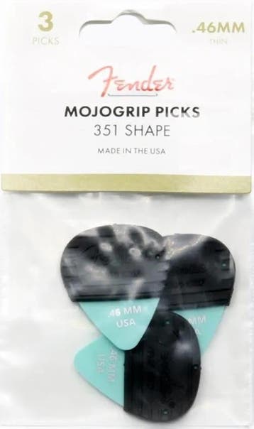 Fender - Mojo Grip - Plectrum - 0.46 mm - 3-pack, Ophalen of Verzenden, Nieuw, Akoestische gitaar