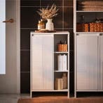 Smalle Badkamerkast met Kantelbare Wasmand en Plank, Verzenden, Nieuw