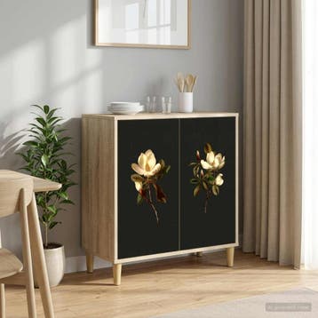 vidaXL Dressoir BREMEN Sonoma 69 x 33 x 75 cm Bewerkt hout, Verzenden, Nieuw, Overige houtsoorten, Minder dan 50 cm