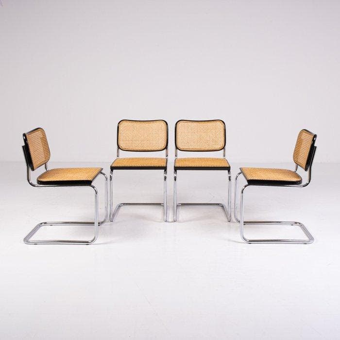 Gavina - Marcel Breuer - Stoel (4) - Cesca - Beuken, Antiek en Kunst, Kunst | Designobjecten