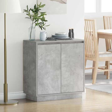 vidaXL LED Sideboard Betongrijs 71 x 34,5 x 75 cm Bewerkt, Verzenden, Nieuw