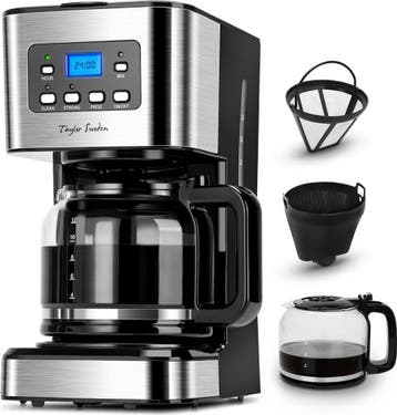 Koffiezetapparaat - filterkoffie - Glazen pot - RVS •, Verzenden, Zo goed als nieuw