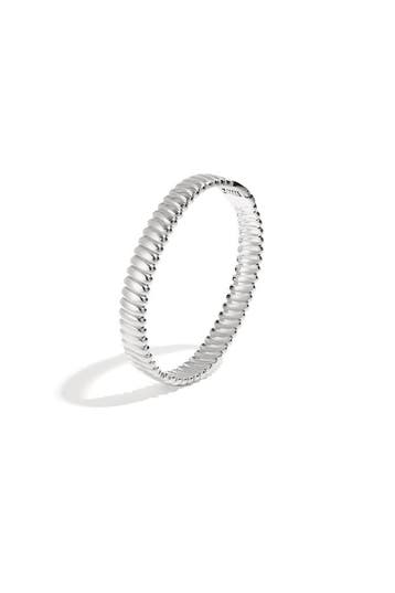Goudlief Chunky gestreepte bangle (Armbanden), Verzenden, Nieuw, Zilver, Overige materialen
